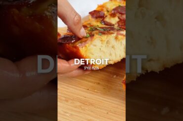 Detroit Style Pizza Recipe live on my channel! Check it out on the link above! 😍 #shorts #pizza
