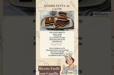 Kinder fetta al latte 🍫come quella vera 😋 #EasyRecipe #ItalianFood #HomeCooking #Tasty #FoodChannel