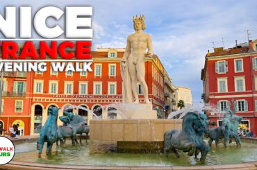 Nice, France 🇫🇷 Evening Walking Tour | Vieux Nice & Promenade des Anglais | 4K 60fps