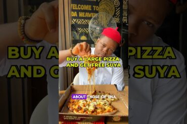 Today I went to ofada heaven to eat pizza, luckily for me it came with free suya 😭😂❤️ #pizza #suya