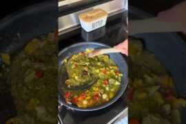 He is t pesto pasta #dempscooks