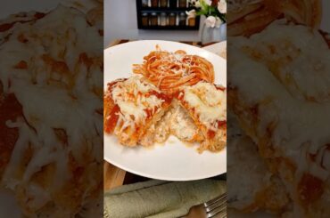 Chicken Parmesan But Better (Stuffed!) #shortsvideo #recipe #foodie #comfortfood