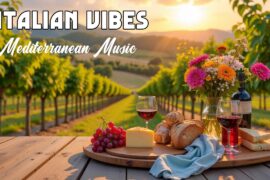 The Best 🇮🇹 Italian Music 🎶 Calm Italian Guitar 🇮🇹 Amalfi Coast & Lake Como Nature Relaxation 4K