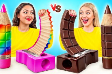 Real Food vs Chocolate Food Challenge | Amazing Food Hacks by Multi DO Challenge