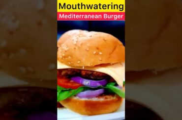 #shorts 🍔 Juicy Mediterranean Burger Recipe | Melty Italian Flavors in Every Bite!