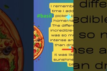 Grandma Fresh #basil on pizza is amazing!  #youtubesshorts, #shorts