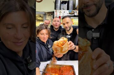 Trying the Italian ice cream sundae 🇮🇹 #shorts #foodies #meatballs #italianfood