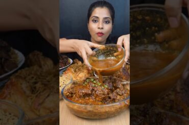 Eating Hot Mutton Curry Pour And Big Bite With Rice | Juicy Meat Eating ASMR Mukbang
