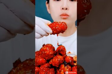 EXTREME CRISPY Korean Fried Chicken 🔥 | ASMR Mukbang Eating Show#asmr #asmrcommunity #food