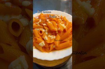 Cheese red sauce pasta❤️✨ #cooking #cookwithalia #trustonallah #asmrcooking