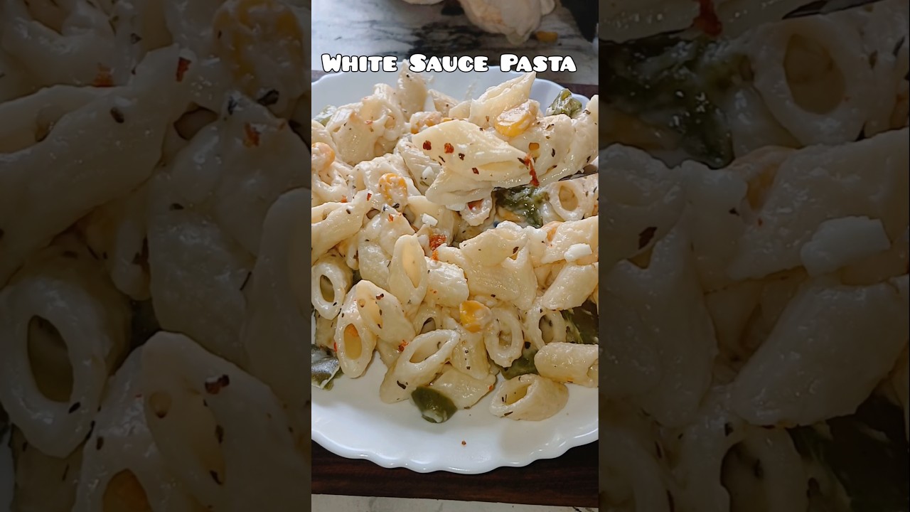 White Sauce Pasta 😋 #food #recipe #Pasta #cooking White Sauce Pasta 😋 #food #recipe #Pasta #cooking