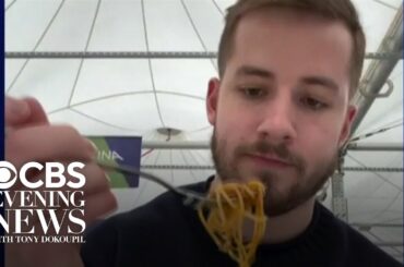 Pasta frenzy inside the Olympic village in Milan