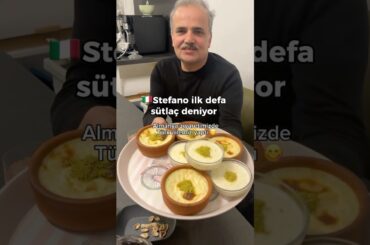 İtalyan eşim sütlaç deniyor #italya #sütlaç #tadım