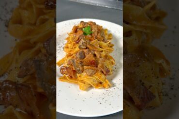 Tagliatelle s houbami a guanciale #pasta #italskakuchyne #recept #cooking