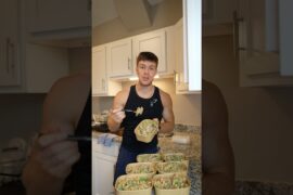 Garlic Beef Parmesan Pasta High Protein Meal Prep Recipe #shorts