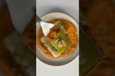 PUERROS ASADOS SOBRE CREMA DE PIMIENTOS ASADOS Y PARMESANO 🌶️🧀 #shorts #recetas