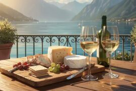 You’re Sitting by Lake Como  🌊 Wine, Cheese & Italian Jazz
