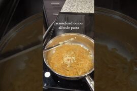 Caramelized Onion Alfredo Pasta! #dinner #recipe #trend #cooking #viral