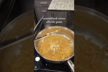 Caramelized Onion Alfredo Pasta! #dinner #recipe #trend #cooking #viral