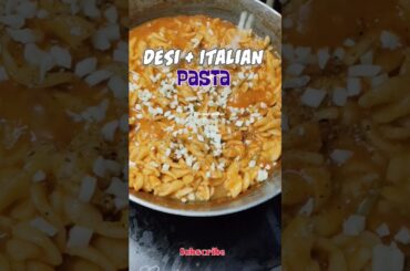 desi+Italian Pasta🤤|cheesey & easy pasta in just 15min🤫quick & delicious#food #shorts #recipe#pasta