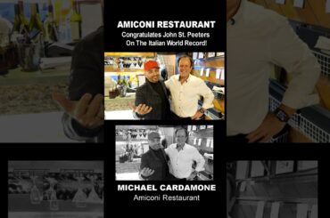 Amiconi Restaurant congrats John St. Peeters OAM on Italian World Record