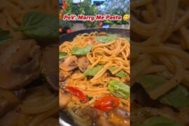 20-minutes Butter Garlic Mushroom Spaghetti 🍝 😋 #shorts #recipe #food #ytshorts #viral #trending #yt