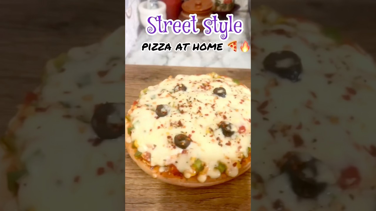 Street Style Pizza at Home ๐๐ | No Oven Easy Recipe#shorts #cooking #food Street Style Pizza at Home ๐๐ | No Oven Easy Recipe#shorts #cooking #food