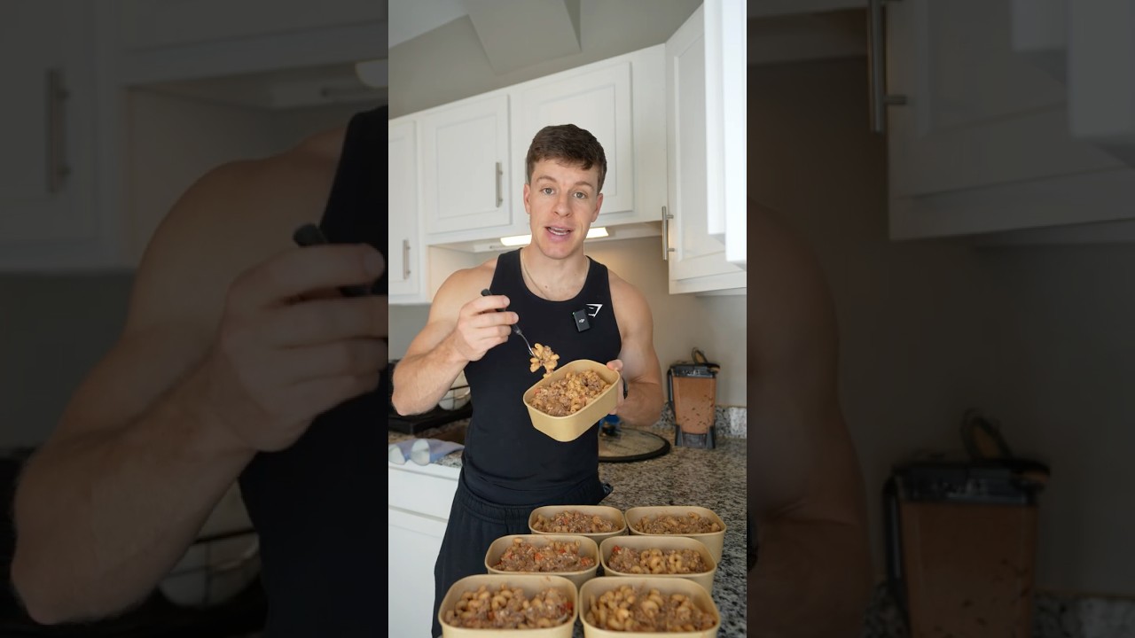 Cheesy Beef Marinara Pasta High Protein Meal Prep Recipe #shorts Cheesy Beef Marinara Pasta High Protein Meal Prep Recipe #shorts