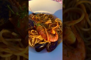 Italian food by the Croatian sea. What else? Simply amazing. 💙🦐#FoodVibes #SeasideDining #croatia