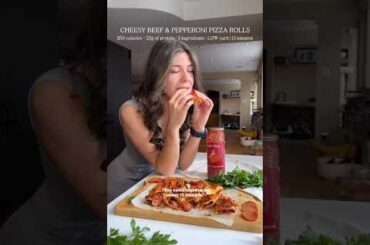 CHEESY BEEF & PEPPERONI PIZZA ROLLS