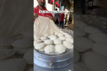 Bulk Idli Making in Hyderabad #youtubeshortsindia #ytshortsindia #streetfood #tasteofindia