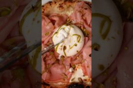 Sourdough Pizza with Mortadella, Burrata & Pistachio 🍕