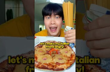 Let’s Make my Italian Friend Angry💀💀😂😂 #food #funny