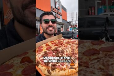 Probando pizza Trío Little Caesars #short #shorts #food #foodie #pizza #littleceasars #promo #mexico