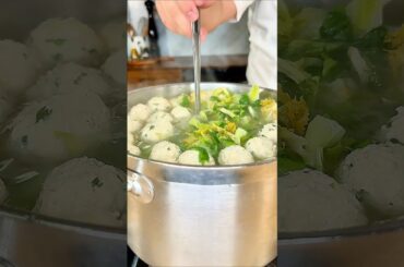 Italian Chicken Meatball Soup | Easy Comfort Food Recipe 🇮🇹