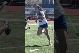 Italy cooking in her first #flagfootball game