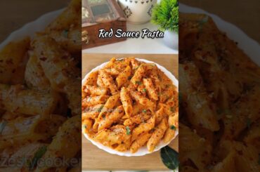 Red Sauce Pasta Recipe 🍝 #shorts #pasta #recipe #trending #viral #redsausepasta #snacks