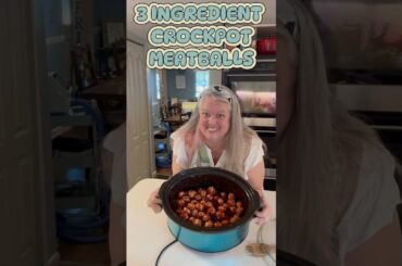 3-Ingredient Crockpot Meatballs — The Easiest Party Appetizer You'll Ever Make 🍡