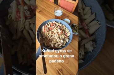 Chicken gyros  and pasta  #europe  Kuřecí gyros s těstovinami #lunch #food #cooking #homemade