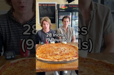 Me And My Manager Have 30 Minutes To Finish A 28 Inch Pizza Challenge! Can We Win? #shorts #food