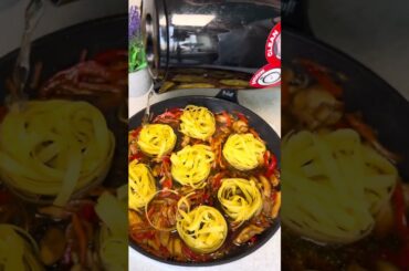 Італійська паста з азіатським акцентом  #shortvideo #food #recipe #рецепт #easyrecipe #food