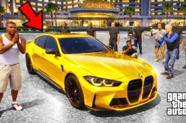 Franklin Won Brand New Gold BMW in GTA 5 | SHINCHAN and CHOP