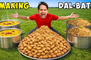 Making Dal-Baati & Churma  - Rajasthani Style दाल बाटी और चूरमा 😍 | 7 Days Cooking Challenge | Day-7