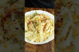 Creamy White Sauce Pasta Recipe 🍝#cooking #asmr #food #whitesaucepasta #asmrsounds #india #shorts