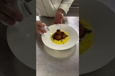 Osubuco with saffron Rissoto rice #shorts #food #fyp #passion #chef #italian #dubai #foodgraphy
