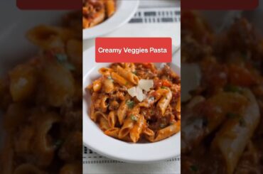 Creamy Veg Pasta in 2 Minutes 😍White Sauce Veg Pasta 🤤 Easy & Creamy #shorts #youtubeshorts