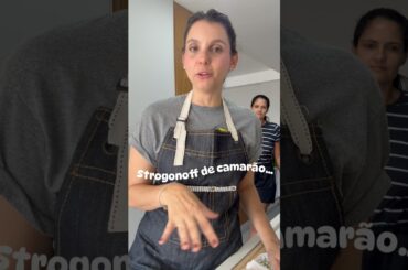 Strogonoff de Camarão. Rápido e Fácil! #receitas #camarão #shorts