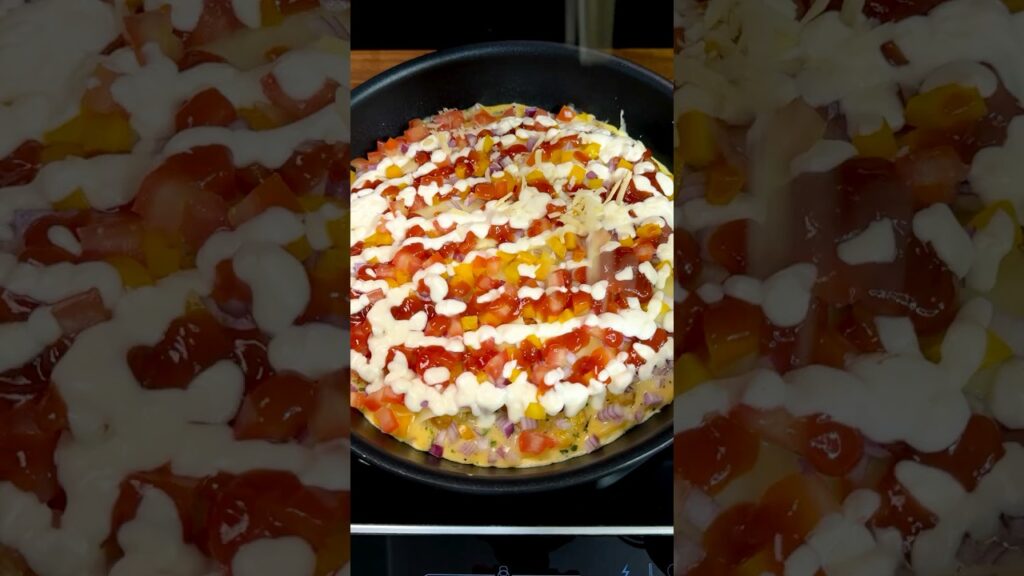 Quick Bread Pizza! Easy Breakfast Recipe #shorts