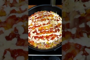 Quick Bread Pizza! Easy Breakfast Recipe #shorts