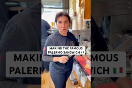 Making the famous Palermo with Caroline 🇮🇹 #shorts #food #foodies #mozzarella #italianfood